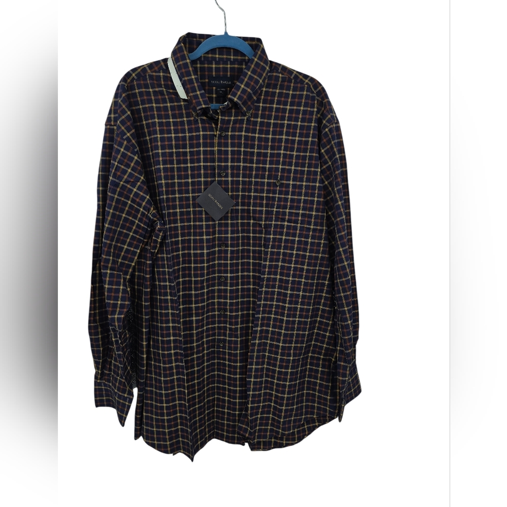 New Scott Barber Plaid Button Up‎ Shirt XXL